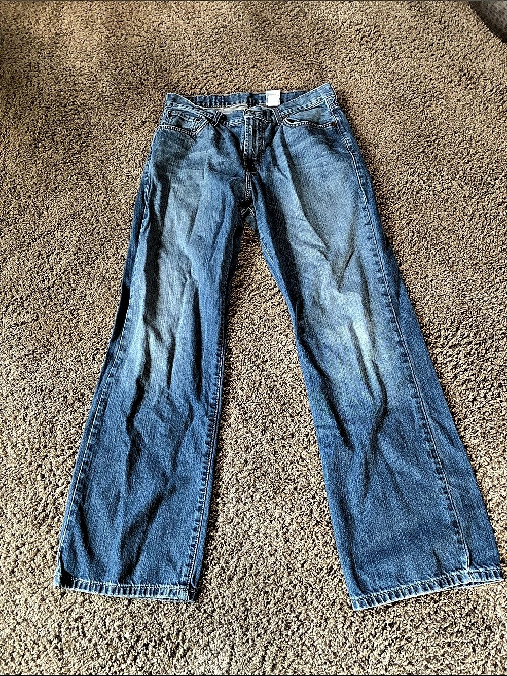 Lucky Brand Dungarees Boot Cut Boot Cut Jeans Waist 34 Blue